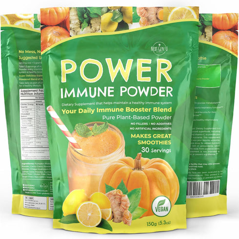 Immune Support Supplement Powder 150g, Superfood Booster for Adults, Natural Immunity Defense Daily Drink Mix for Women & Men, Plant - Based, Vega...