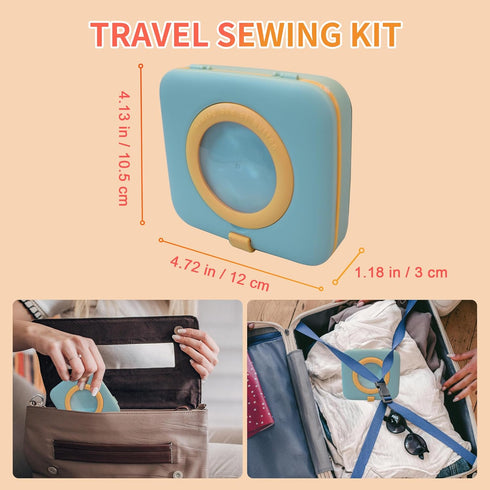 YaCaTaM Sewing Kit, Sewing Box with Magnifying Glass, Sewing Supplies with Sewing Needles, Sewing Thread, Sewing Products Accessories, Sewing Kit ...