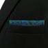 S&W SHLAX&WING Pocket Squares for Men Suits Dark Teal Black Blue Patterned...