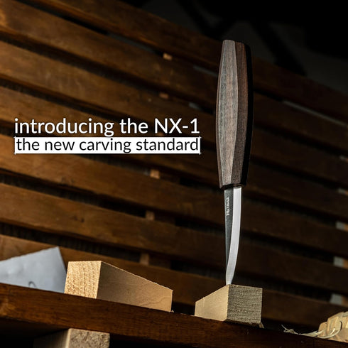 NX-1 Whittling Knife with Leather Sheath - The Carver's Choice, Exquisite Sloyd Knife Wood Carving, Master Craft Wood Carving Knife Woodworking, Q...