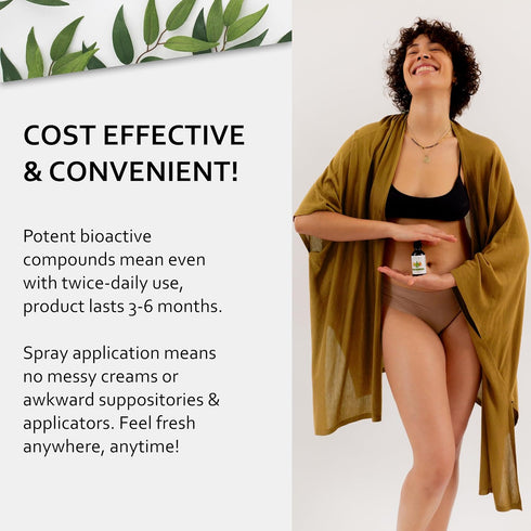 Bona Dea Naturals’ “The Original” All Natural Feminine Deodorant Spray | Intimate Yoni Oil Relief for Vaginal Itch, Odor, & Dryness | 2 oz Spray...