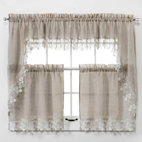 RENAISSANCE HOME FASHION Lillian Valance, 58" X 12", Linen...
