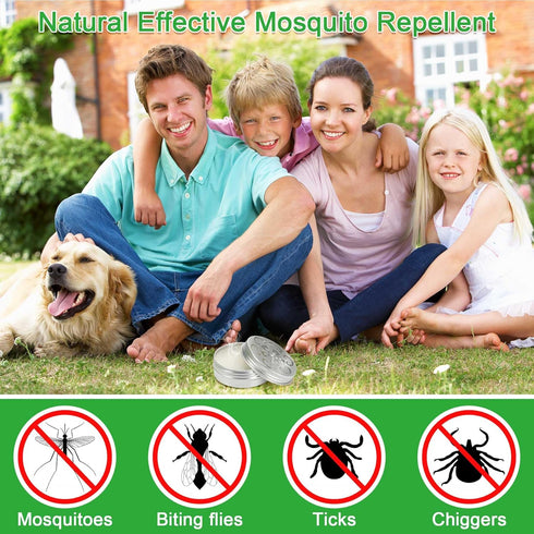 4 Pack Powerful Mosquito Repellent - Natural Deet Free Mosquito Repellent for Kids Adults Outdoor Patio Home Travel Camping Yard, Keep Mosquito Aw...