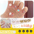 Mardatt 2606Pcs B7000 Jewelry Adhesive Glue with Golden Yellow Rhinestones, 2mm 3mm 4mm 5mm Flat Back Gems Rhinestones with Tweezers Dotting Tools...