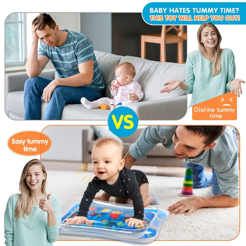 Infinno Inflatable Tummy Time Mat Premium Baby Water Play Mat for Infants and Toddlers Baby Toys for 3 to 24 Months, Strengthen Your Baby's Muscle...