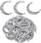 40pcs Antique Silver Moon Charms Tibetan Alloy Luna Crescent Pendants Hollow Vintage Dangle Charms for DIY DIY Bracelets Necklace Jewelry Making A...