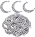 40pcs Antique Silver Moon Charms Tibetan Alloy Luna Crescent Pendants Hollow Vintage Dangle Charms for DIY DIY Bracelets Necklace Jewelry Making A...