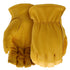 Boss Men's Durable Premium Grain Cowhide Leather Driver Work Glove, Abrasion Resistant, Durable, Keystone Thumb, Yellow, Large (B81021-L)...