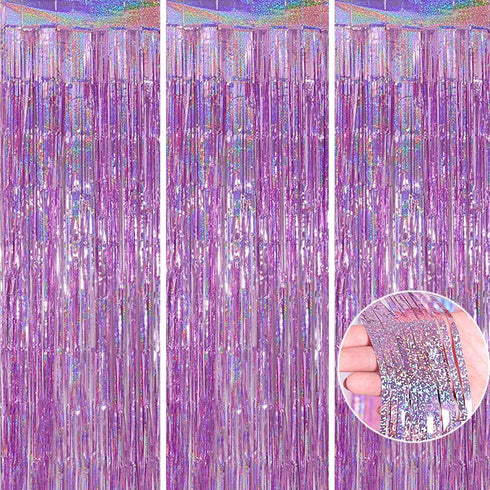 3 Pack Fringe Curtains Party Decorations,Tinsel Backdrop Curtains for Parties,Photo Booth Wedding Graduations Birthday Christmas Event Party Suppl...