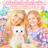 Tagitary Plush Toys Electronic Toy Cat That Walking and Meowing,Tail Wagging Interactive Toy Cat for Kids with Leash,Easter Christmas Birthday Gif...
