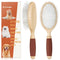 Dog Brush for Long Haired Dogs, Deshedding Dog Brush, 27mm Extra Long Pin Brush, Dog Grooming Brush for Shedding - Ash Wood Material, Non-Slip Rub...