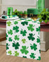 St Patrick's Day Green Shamrocks/Clover Table Runners Cotton Linen Non-Slip Rectangle Dresser Scarves for Spring Party Holiday Kitchen Dining Banq...