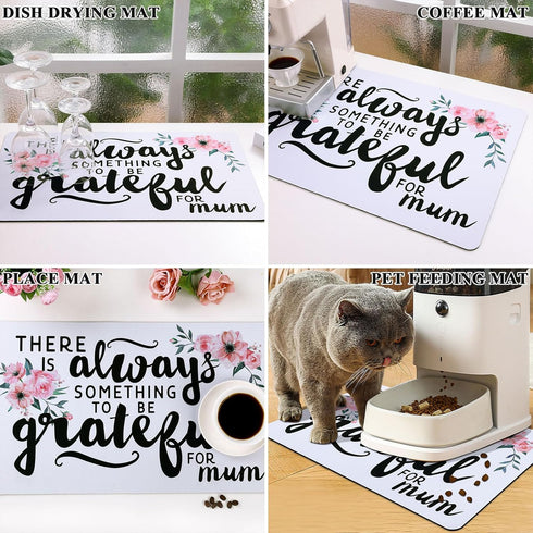 Dish Drying Mat Coffee Mat Super Absorbent Drying Mat Large Dish Drying Mats for Kitchen Counter Easy clean Kitchen Drying Mat 12" x 20" Dish Mat ...
