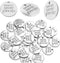 Aylifu 30 PCS of Alloy Inspirational Words Message Charm Pendants never never give up for Crafting Bracelet Necklace Jewelry Making Accessory...