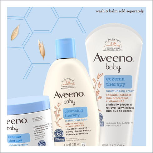 Aveeno Baby Eczema Therapy Moisturizing Cream, Natural Colloidal Oatmeal & Vitamin B5, Baby Eczema Cream for Dry, Itchy, Irritated Skin Due to Ecz...