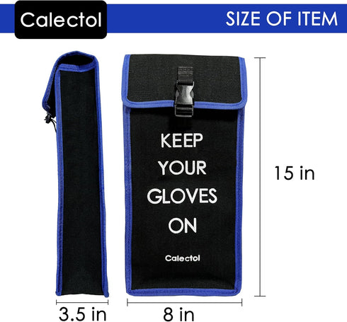 Cotton Twill Canvas Gloves Bag for Rubber Insulating Electrical high voltage insulated Gloves, Black (Pack of 1)...