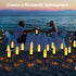 Solar Powered LED Flameless Candles Lights, Built-in 600MA Battery Runs up to 16H, Electric Fake Pathway Candle Lights with IP65 High Rating Water...