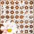 45pcs Flowers Stencils for Painting on Wood Crafts Reusable Tiny Cute Daisy Leaf Flower Stencil Art Paint on Wall Canvas Pattern Stencils for Card...