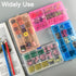 Qualsen 4 Pack Plastic Compartment Box with Adjustable Dividers Craft Tackle Organizer Storage Containers Box 15 Grid (4 Colors)...