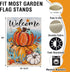 Welcome Fall Pumpkin Small Decorative Garden Flag, Autumn Beach Coastal Coral Leaves Yard Lawn Outside Decor, Thanksgiving Nautical Crab Starfish ...