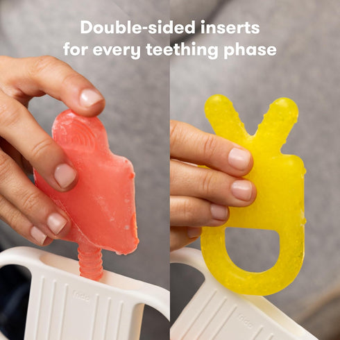 Frida Baby Silicone Teething Toys, 4-in-1 Teether for Babies & Infants, Teething Relief for 0-18 Months, Not-Too-Cold-to-Hold Baby Teether, BPA-Fr...