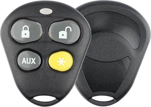 KeylessOption Keyless Entry Remote Control Starter Car Key Fob Case Shell Outer Cover Button Pads for Viper Automate Alarms...