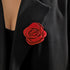 Dainty Satin Fabric Rose Flower Brooches Lapel Pins for Women,Vintage Elegant Silk Camellia Flower Safety Brooch Hair Clip Pins Shawl Clips Clothe...
