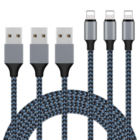 iPhone Charger, Sundix 3Pack 9ft Lightning Cable iPhone Charger Cable Nylon Braided Charging Cord Compatible iPhone 14/13/12/12Pro/12ProMax/11/11P...