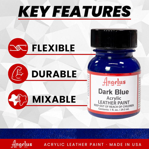 Angelus Acrylic Leather Paint, 1 oz, Dark Blue...