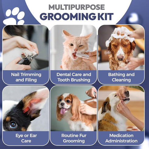 Dog Grooming Hammock Kit | Hanging Dog Grooming Harness | Dog Hammock for Nail Trim with Dog Toenail Clippers | Pet Grooming Hammock & Dog Sling f...