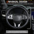 Black Steering Wheel Cover?Heavy Duty?Anti-Slip, Safety, Soft, Leather Steering Wheel Cover,Adaptable to 14.5-15 inches Steering Wheel...