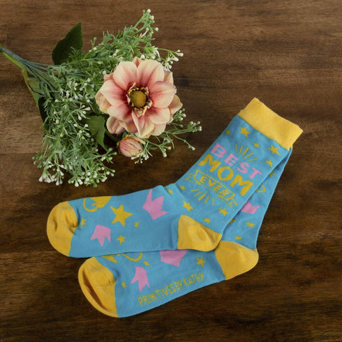 Primitives by Kathy womens Socks House Slippers, Best Mom Ever, Socks US...