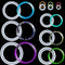 OIIKI 9Pcs Cavities Ring Silicone Molds for Jewelry Making, 6pcs Assorted Size Casting Bracelet Molds+3pcs Ring Resin Molds, Round Shape for Makin...