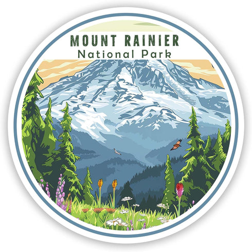 (3pcs) Mount Rainier National Park Sticker, National Parks, Stickers for Water Bottles, National Park Stickers. Adventure Stickers, Hiking Sticker...