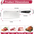 LDC Meat Cleaver 7" Inch Knife - High-Carbon Stainless Steel for Heavy-Duty, Chef Knife for Meat and Vegetable Slicing, Mincing and Chopping....