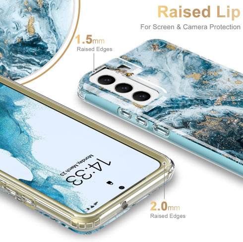Esdot for Samsung Galaxy S22 Case,Military Grade Passing 21ft Drop Test,Rugged Cover with Fashionable Designs for Women Girls,Protective Phone Cas...