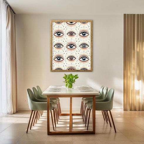 Posterizer 1 pcs-Pink and Blush Aesthetic Eye Print-Abstract & Modern Art-Fantasy & Fiction Art-Gifts for Women-Living Room Bedroom Decor- unframe...