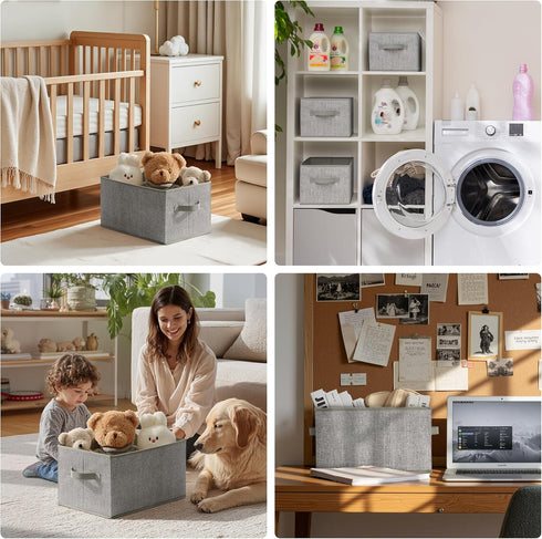 GRANNY SAYS Storage Baskets for Shelves, Fabric Storage Bins with Handles, Collapsible Storage Boxes, Closet Storage Bins, Organizers and Storage,...
