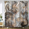Marble Shower Curtain Light Grey Brown Shower Curtains for Bathroom Retro Style Paintbrush Colors in Marbling Texture Waterproof Polyester Fabric ...