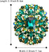 BriLove Women's Stunning Emerald Cut Square Crystal Rhinestone Marquise Cluster Brooch Pin for Wedding Party Prom...
