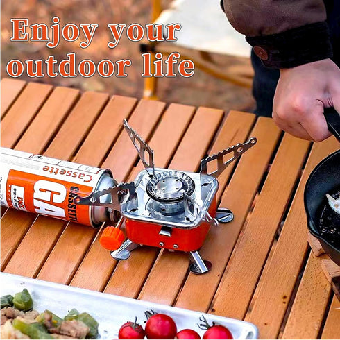 Camping Stove Portable Camping Stove, Upgraded Portable & Foldable High-Efficiency Gas Stove, Ultra-Mini Design for Versatile Outdoor Scenarios In...