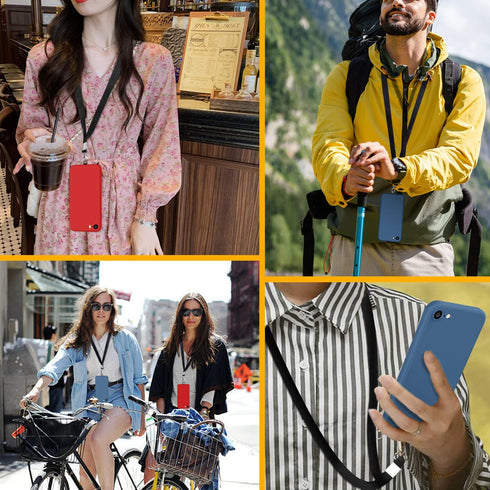 Compatible with Samsung Galaxy S9 Case 5.8 inch,Soft Liquid Silicone Full-Body Protective Case,Neck Lanyard Strap,Non-Yellowing Dropproof Protecti...