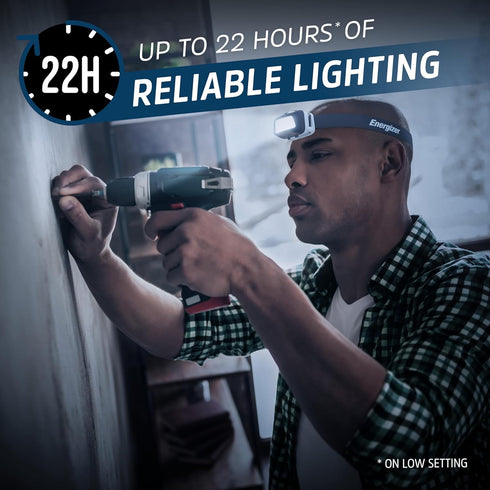 Energizer HDL40 LED Headlamp, 500 Lumen, IPX7 Waterproof, Multi-Colored Headlamp, Hands-Free Light, Batteries Included...
