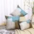 Set of 2 Decorative Pillow Case Throw Pillows Covers for Couch Indoor Bed 18 x 18 Inch, Blue Brown Abstract Art Painting Home Sofa Cushion Cover P...