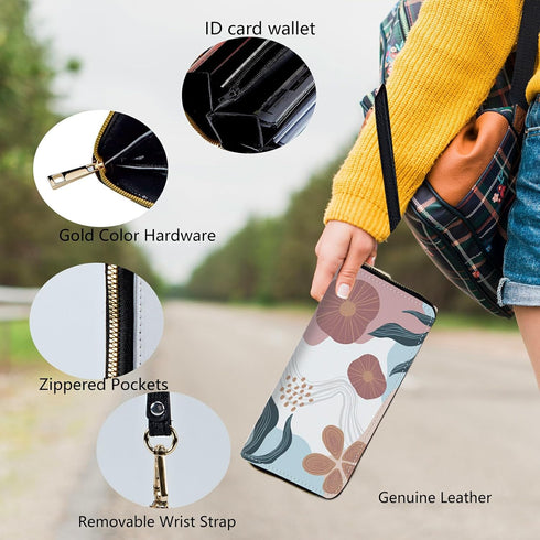 Wristlet Wallets for Women, Ladies Wallet Clutch Purse with Removable Wrist Strap Zip Around Large Capacity Card Holder Cash Pocket Cellphone Purs...