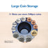Coin Sorter Pen Holder Change Counter Pencil Holder as Desk Organizer, Coin Counter Machine Change holder Store 540pcs, Coin Organizer Coin Wrappe...