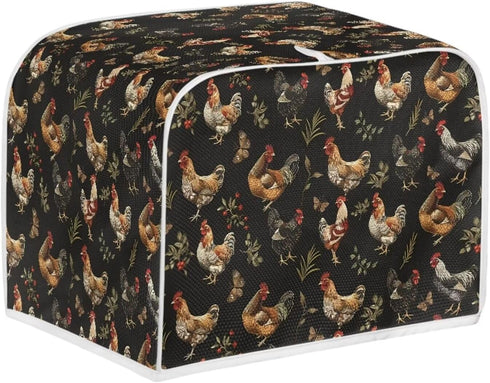 Toaster Cover Microwave Toaster Oven Grill Dust Cover Compatible with 4 Slice Toaster Dust Protection Washable Stain Resistant Gift for Women, Roo...
