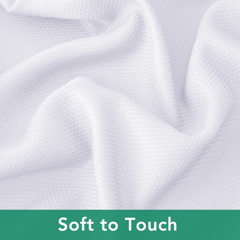 Biscaynebay Fabric Square Tablecloths 54x54 Inches, White Water Resistant Table Cloth Small Card Folding Table Covers Linen for Dining, Kitchen, W...