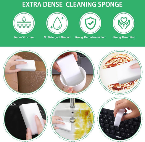 Magic Cleaning Sponges Eraser 20 Pack Multi-Functional Bulk Household Cleaning Foam Pads Generic Premium Kitchen Magic Brush Sheet for Dish Furnit...