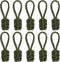 GORGECRAFT 10PCS Zipper Pulls Replacement Universal Nylon Zipper Repair Kit Zipper Slider Pull Tab Zipper Fixer Metal Zipper Head Hand Woven Pull ...